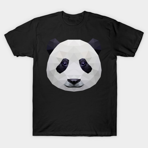 Pixelated Panda Face Nerd Animal Lover Gift T-Shirt by BadDesignCo